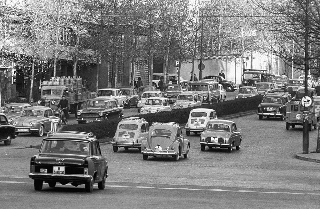 #33 The “Paseo De La Castellana” of Madrid in 1965.