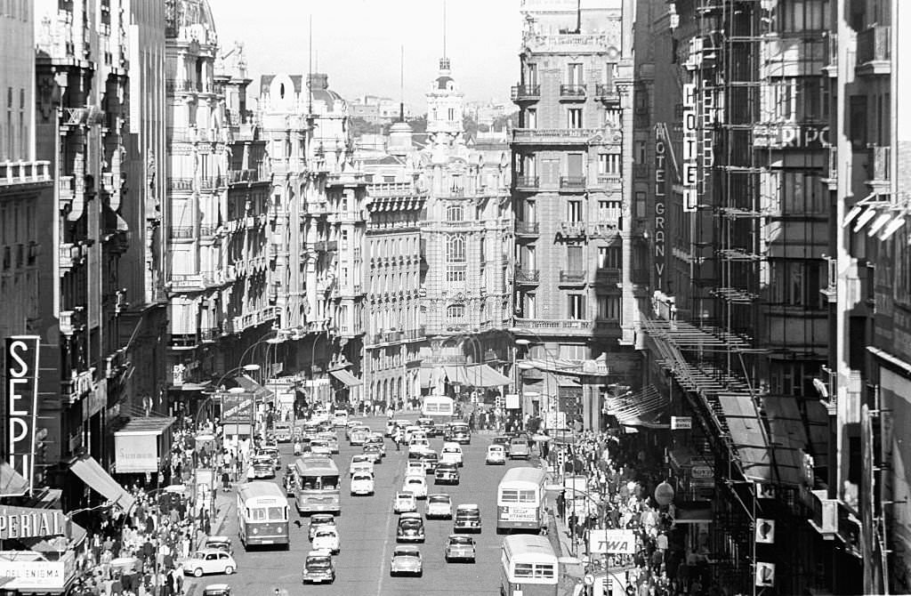 #38 The “Gran Via” of Madrid, 1965.