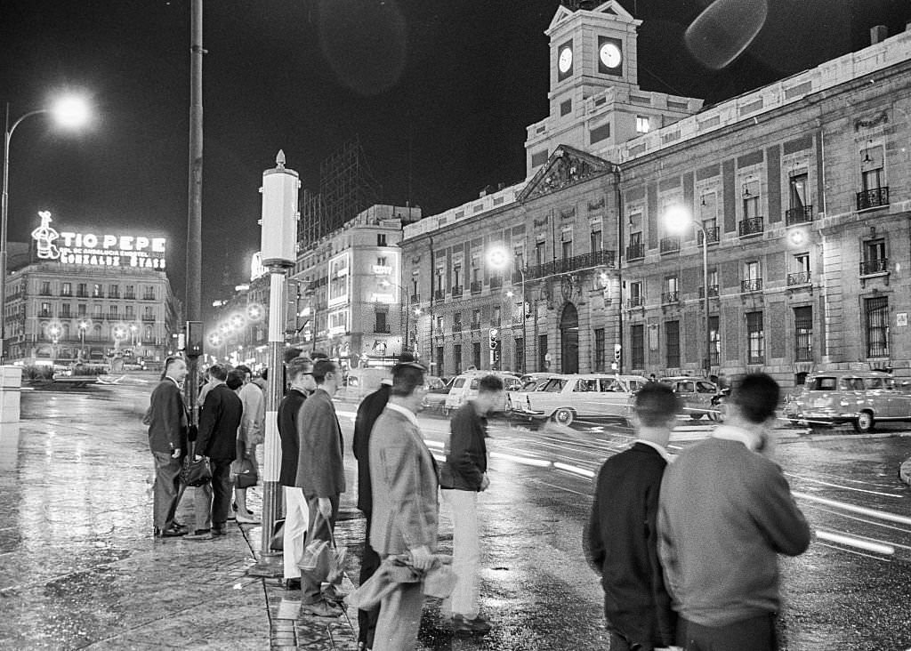 #42 The “Puerta Del Sol” of Madrid in 1965.