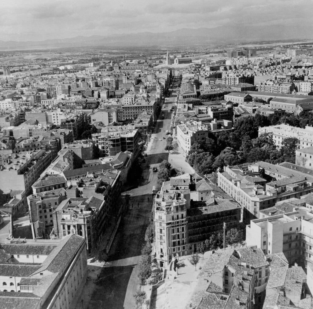 #55 Aerial view of Madrid, 1967