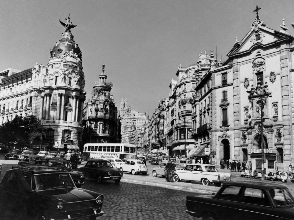 #81 Calle de Alcala and Gran Via, Madrid, 1960s