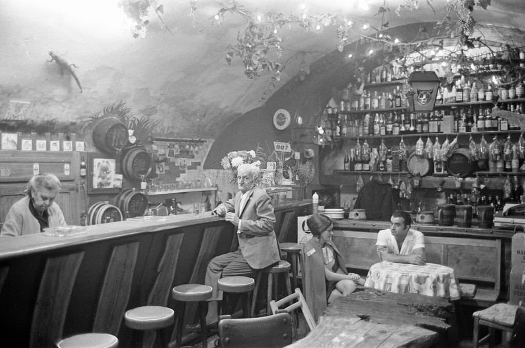 #34 A night out in Majorca, Spain, August 1971.