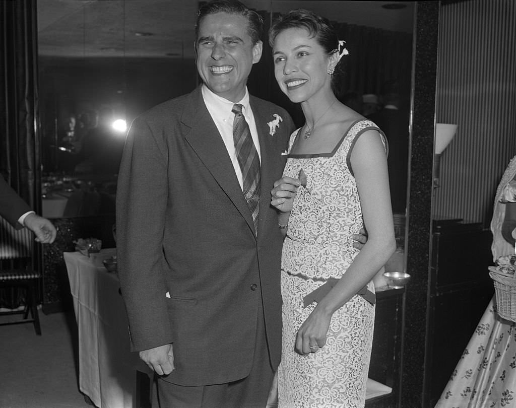 #104 Maria Tallchief with her husband of a few moments, Henry ‘Buzzy’ Paschen Jr.