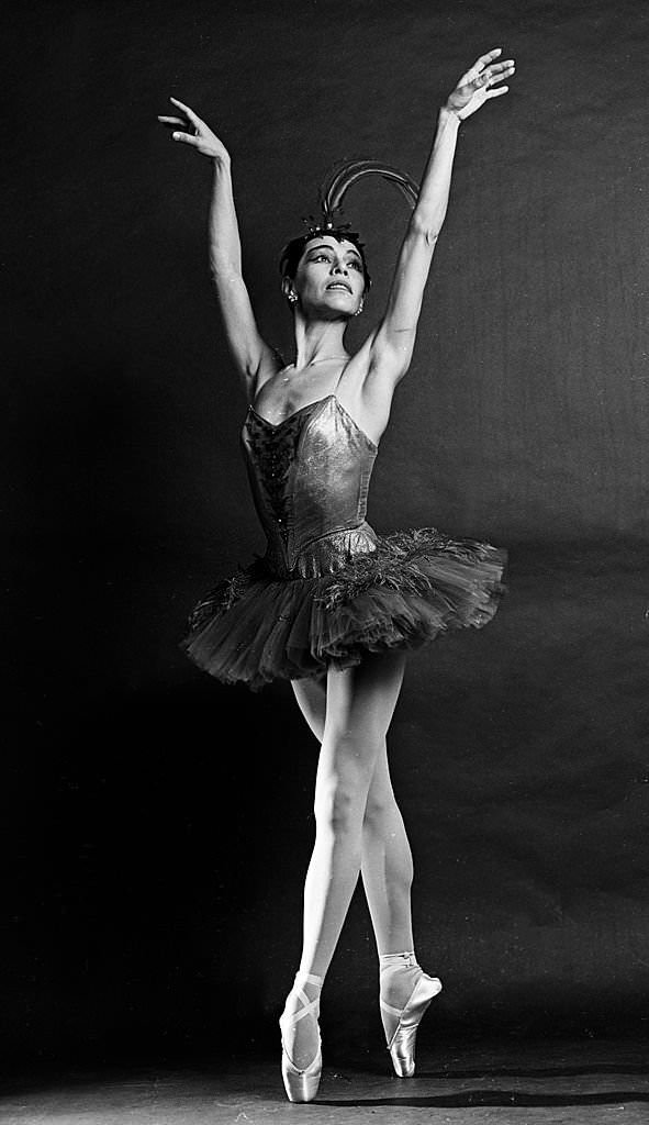 #28 Maria Tallchief performing ‘Firebird’ at the NYC Ballet, 1963.