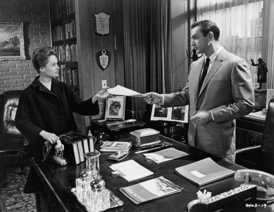 Tippi Hedren with safe in publicity portrait for the film ‘Marnie’, 1964.