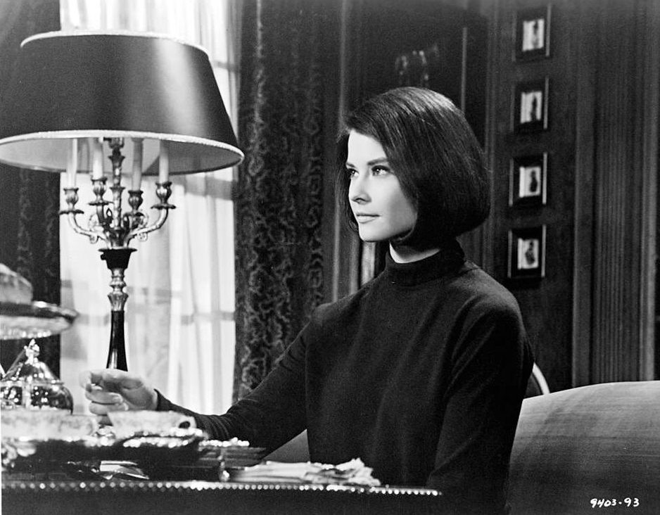 Diane Baker and Sean Connery come to the bedside of Tippi Hedren in a scene from the film ‘Marnie’, 1964.