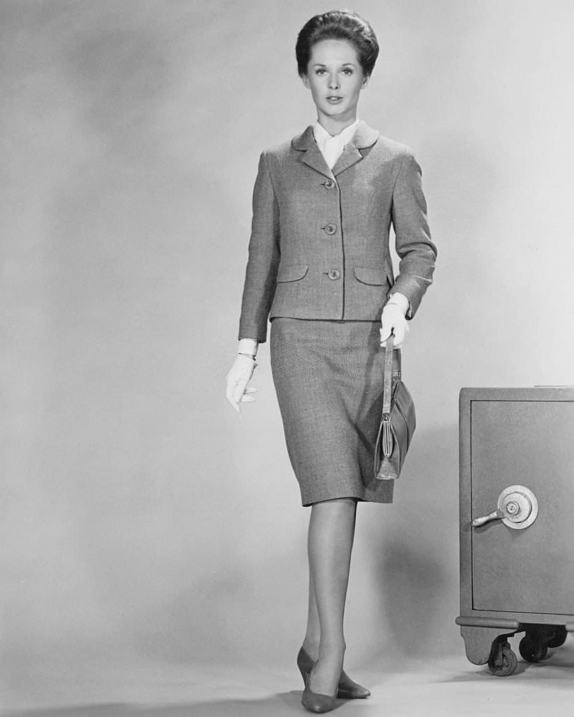Tippi Hedren plays a compulsive thief in the Hitchcock film ‘Marnie’, 1964.