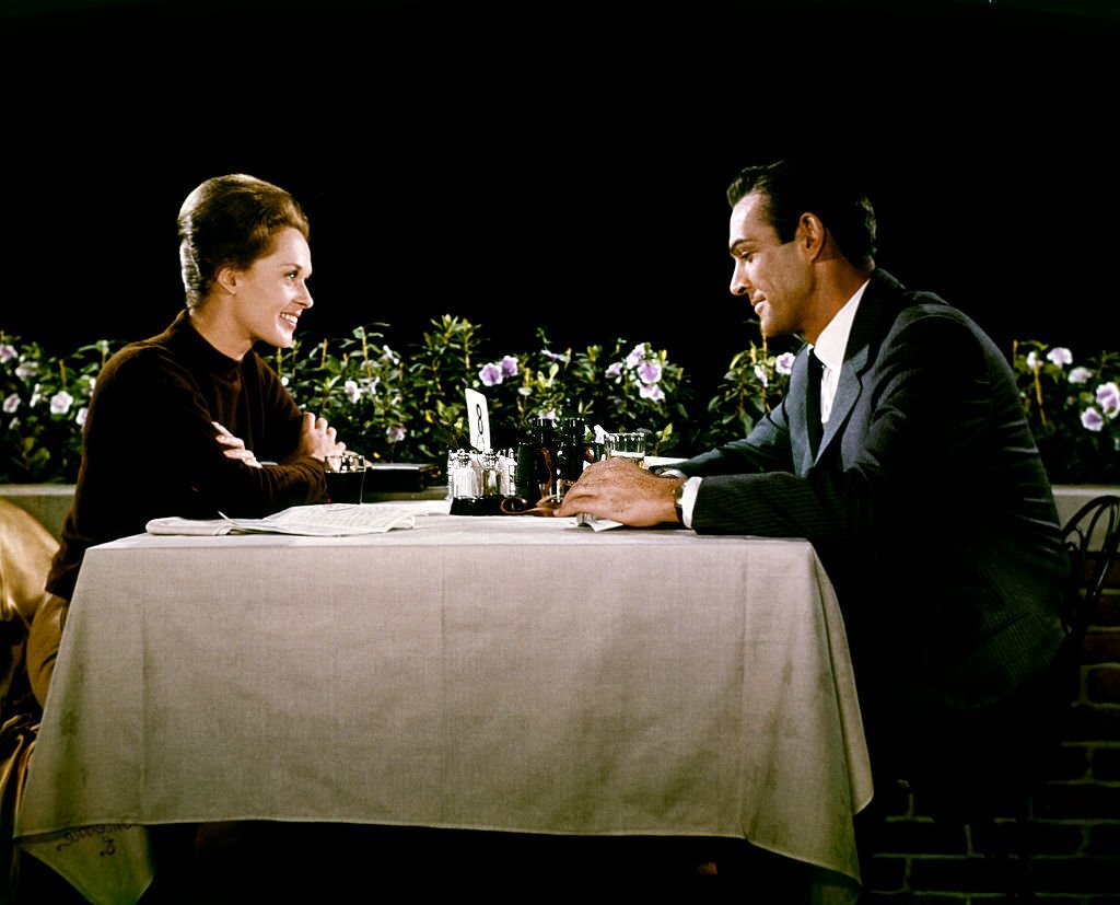 #37 Tippi Hedren and Sean Connery on the set of Marnie, 1964