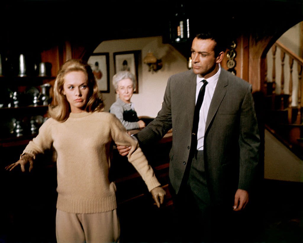 #55 Tippi Hedren and Sean Connery on the set of Marnie, 1964