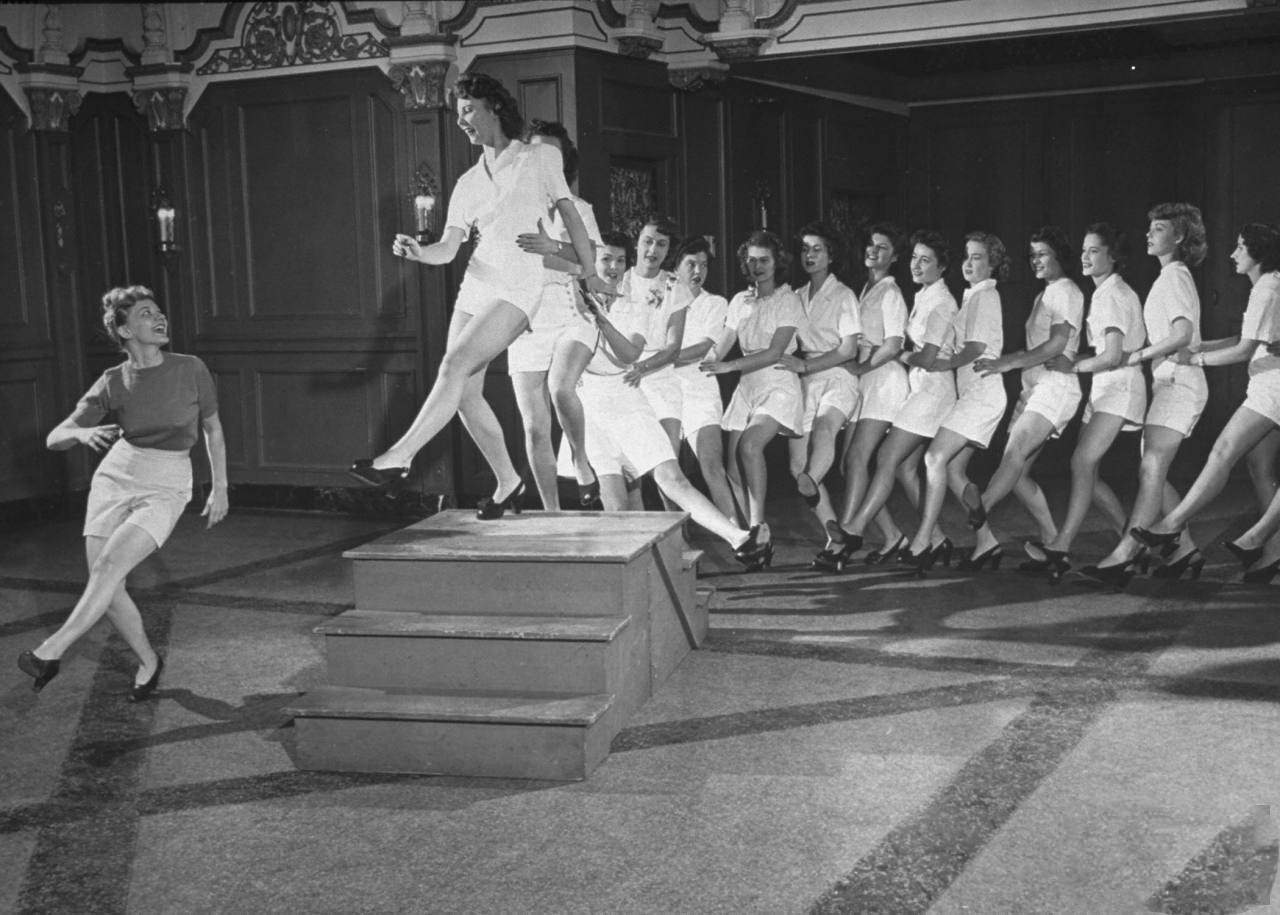 #1 Students taking classes at the McConnell Air Hostess School.