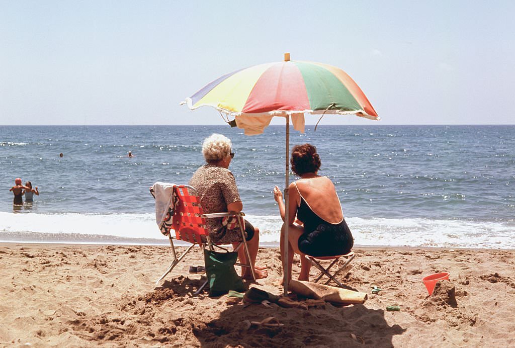 #2 View of the beach of Mijas, 1975, Malaga, Spain.