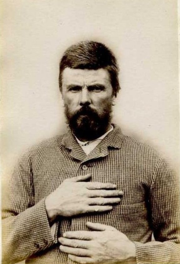 #14 Charles Cardiff Flanigan (b. 1845, Ireland). Charged with breaking & entering and sentenced to 9 months on October 9, 1885 (Auckland). Described as having a bullet wound his lower right arm, 1886