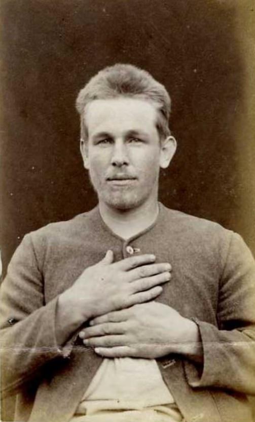 #7 Andrew Dawson (b. 1865, New Zealand). Charged with larceny and sentenced to 6 months in gaol on March 29, 1888 (Napier).