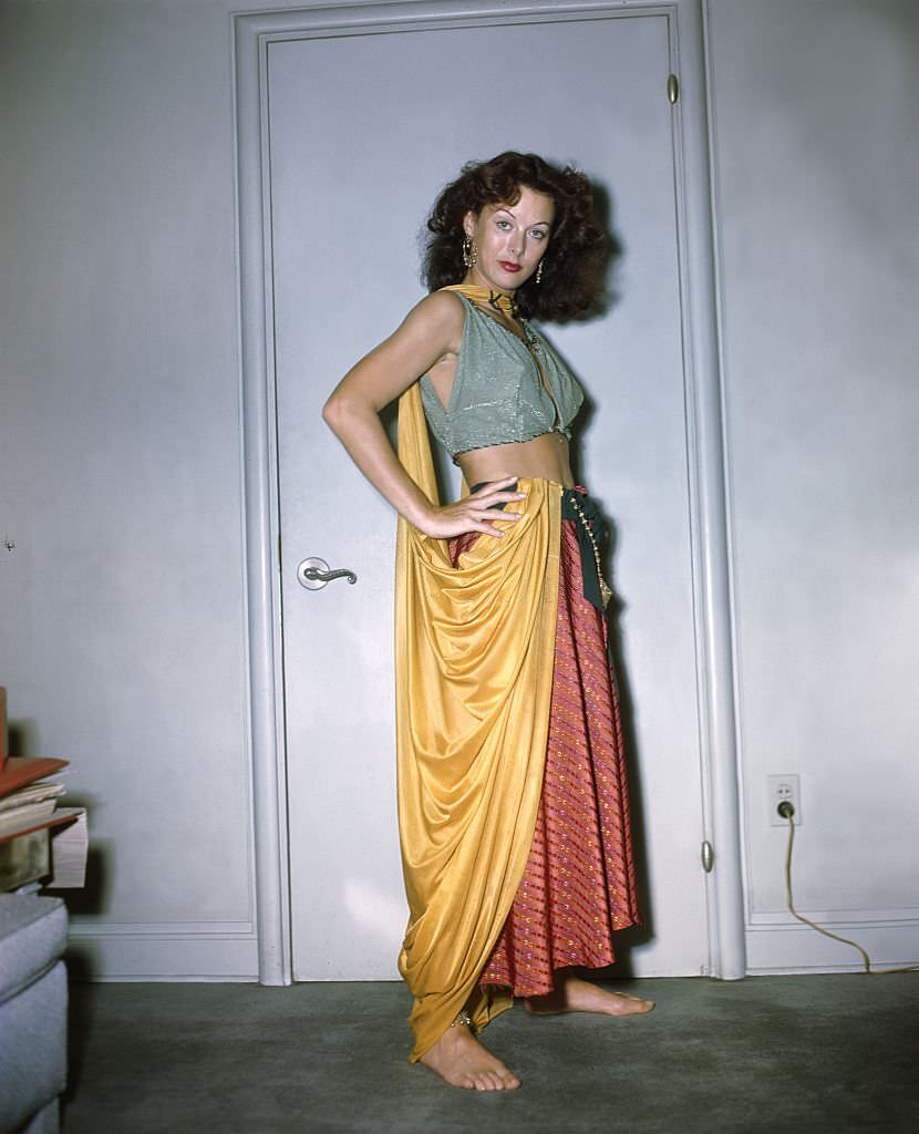 #6 Hedy Lamarr on the set of Samson and Delilah.
