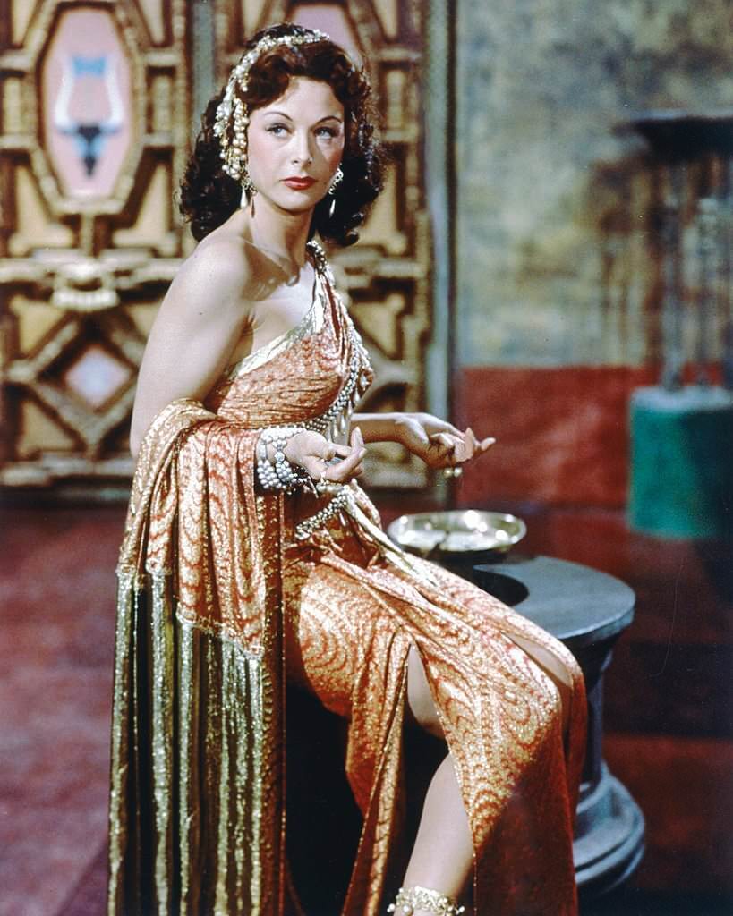 Hedy Lamarr in costume in a publicity portrait issued for the film, ‘Samson and Delilah’, 1949.