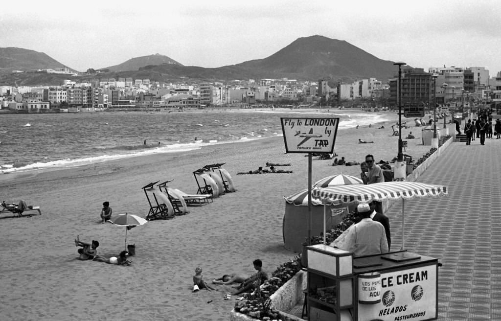 #7 A beach of Santa Cruz de Tenerife, Canary Islands, Spain, 1965.