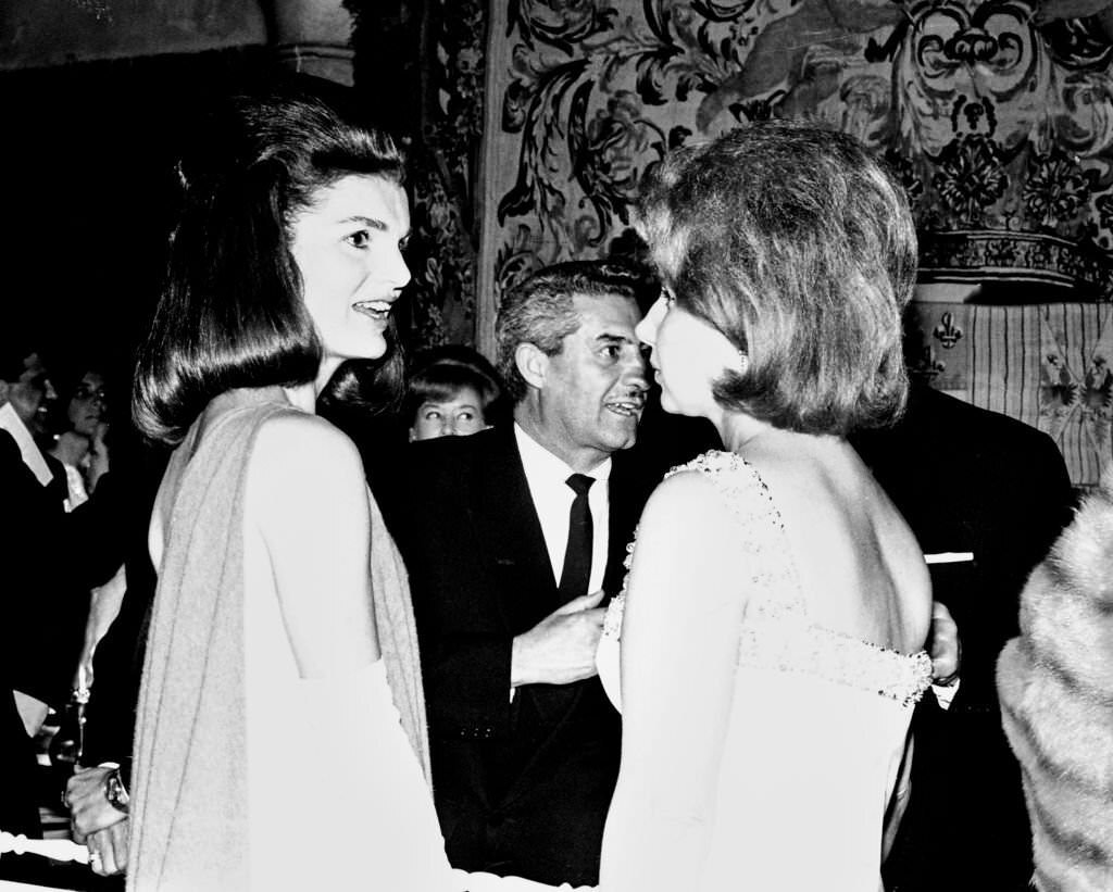#21 Jackie Onassis and the Duchess of Alba in ‘La Fiesta de Pilatos’, 1966, Seville, Andalusia .