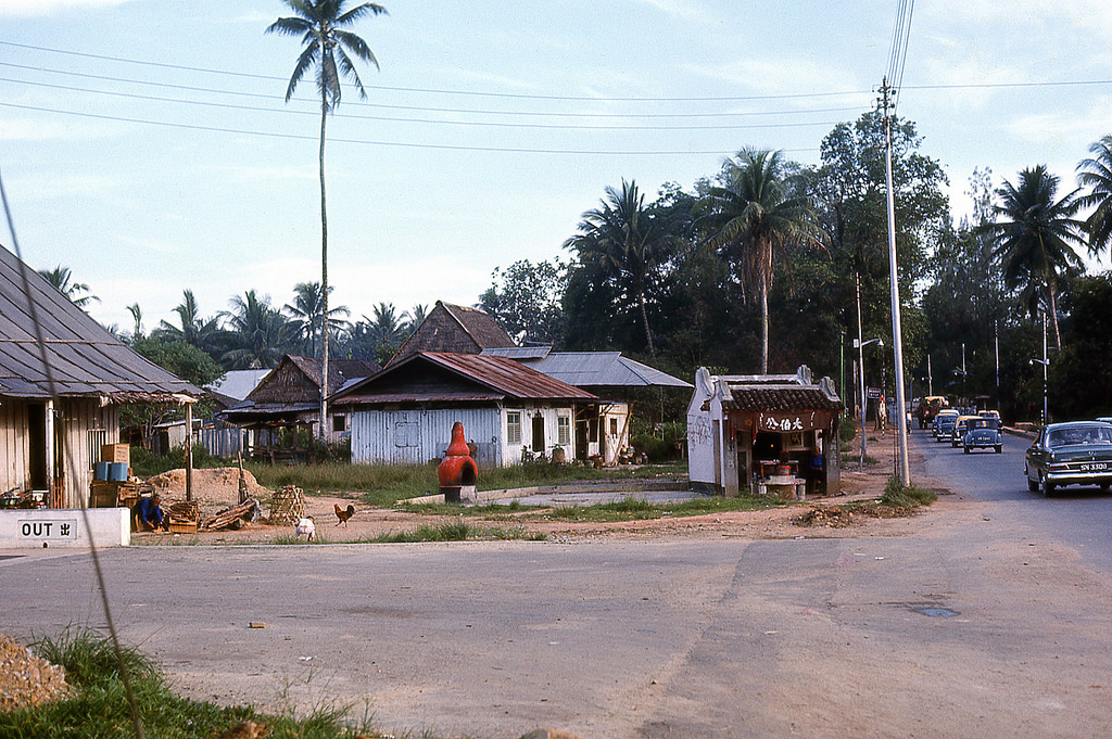 #136 A residential area on the outskirts of Singapore in 1966.