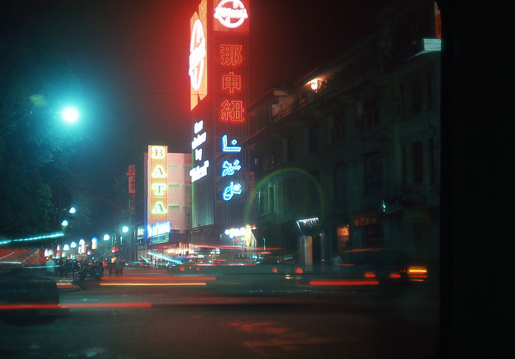 #137 Evening in the central area of Singapore in 1967.