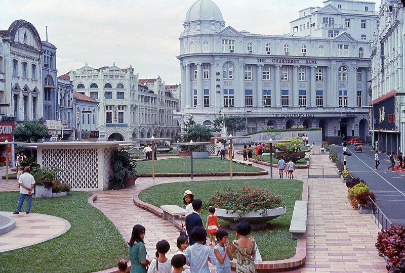 #169 Raffles Place, just visible on the right is the John Little shopping centre, 1960s