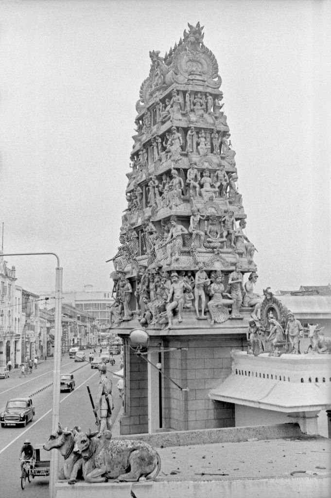 #55 Hindu temple in Singapore, 1962