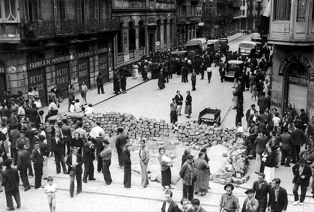 #103 Barricades Erected By Anarchists In San Sebastian, 1936