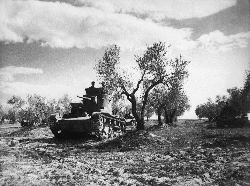 #136 A Tank from the Condor Legion – German Volunteers Participating Alongside Franco’S Nationalist Troops – at the Casa De Campo Near Madrid On May 26, 1939,
