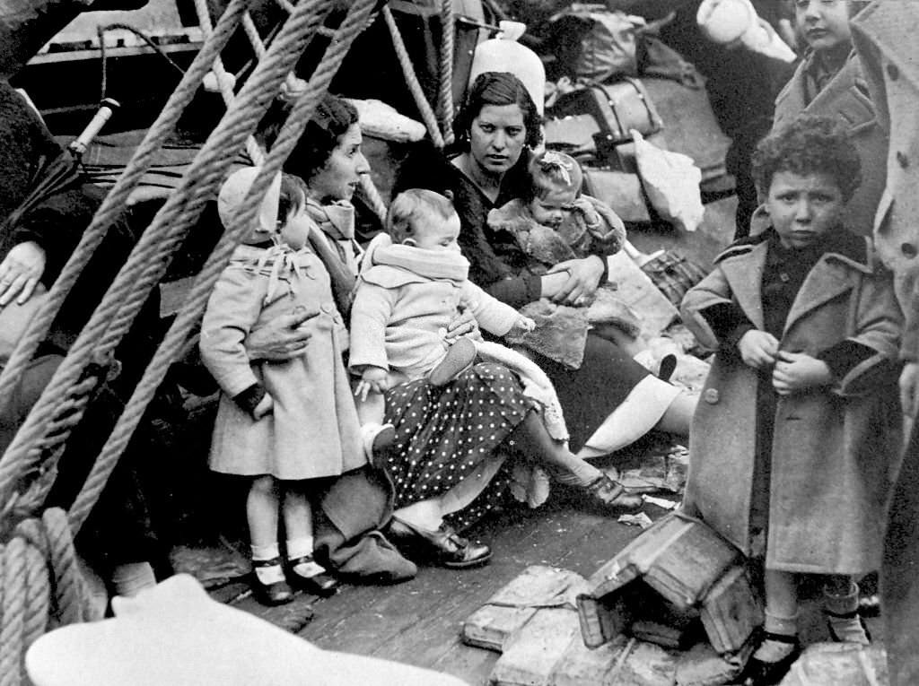 #41 Evacuation of infant children from Santander, during the Spanish Civil War 1937.