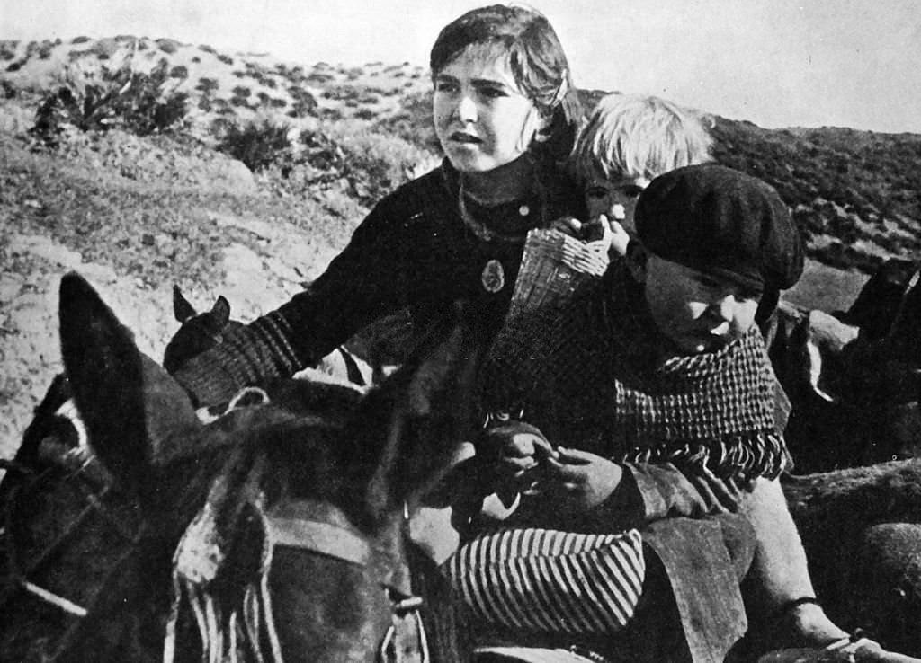 #45 Refugee children escape from Malaga, during the Spanish Civil War.