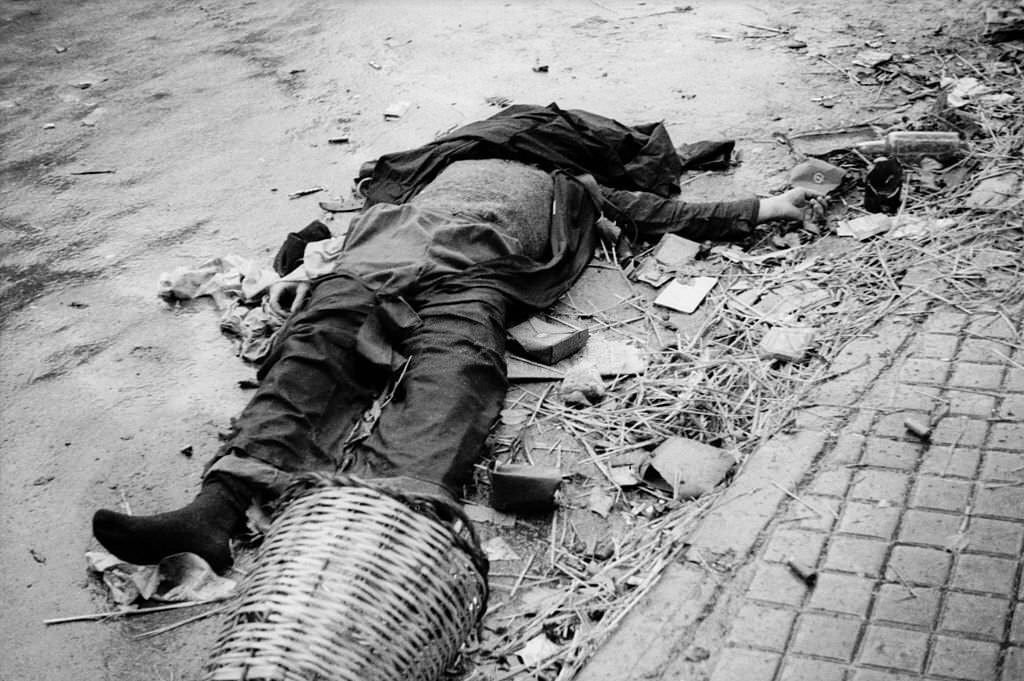 #95 Corpse Laying on the Pavement after the Capture of the Basque Town by The Franco Supporters, 1936