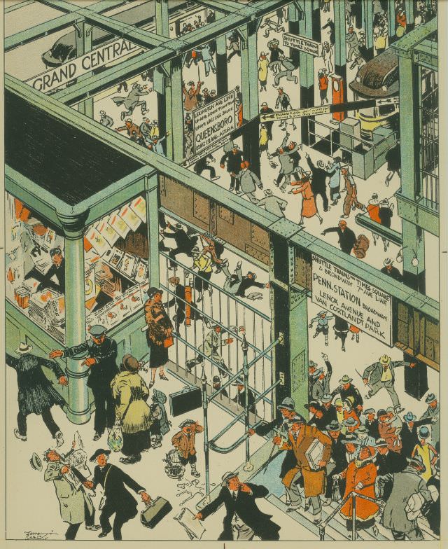 #23 The Times Square Shuttle in the Subway, from “Tony Sarg’s New York”