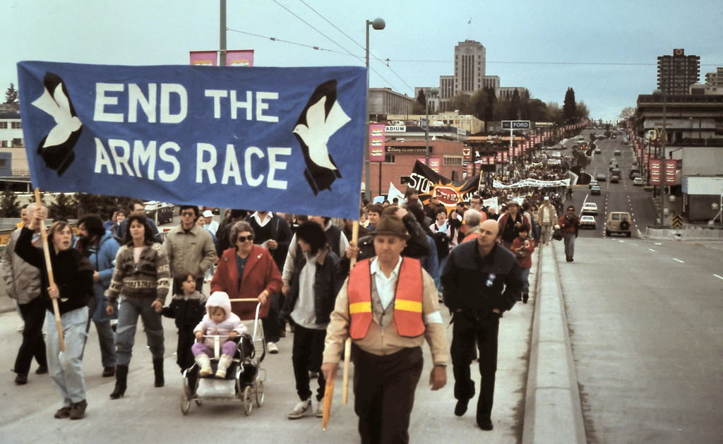 #127 Peace March, Cambie Street Bridge, Vancouver, 1986