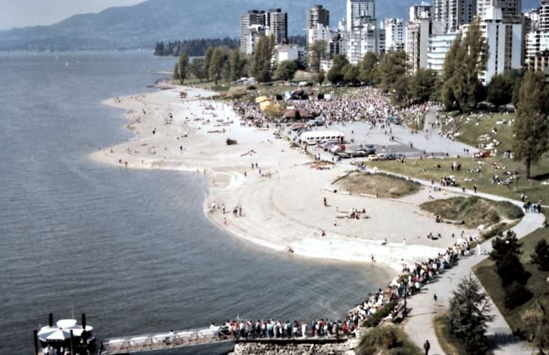 #9 Peace March gathered at Sunset Beach in Vancouver, 1987