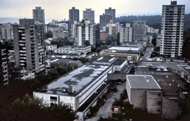 #15 View west from apartment on Barclay Street, Vancouver, 1983