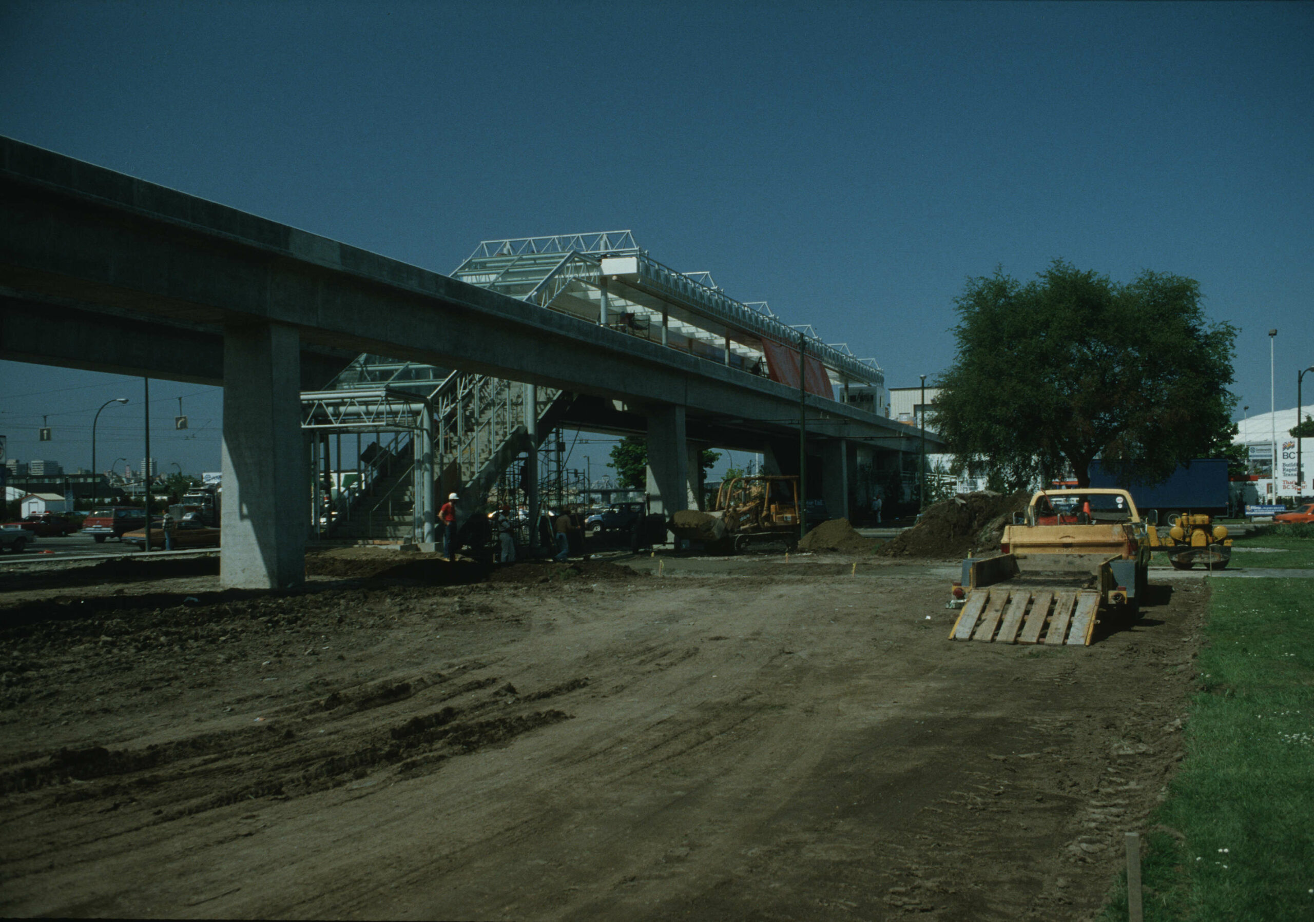 #95 Main Street SkyTrain station under construction.