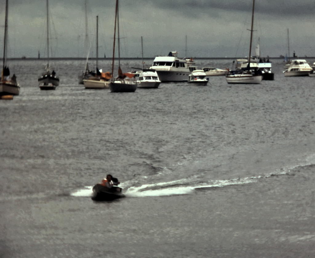 #71 Vancouver arrival of Nanaimo Bathtub Race, Kitsilano, 1981