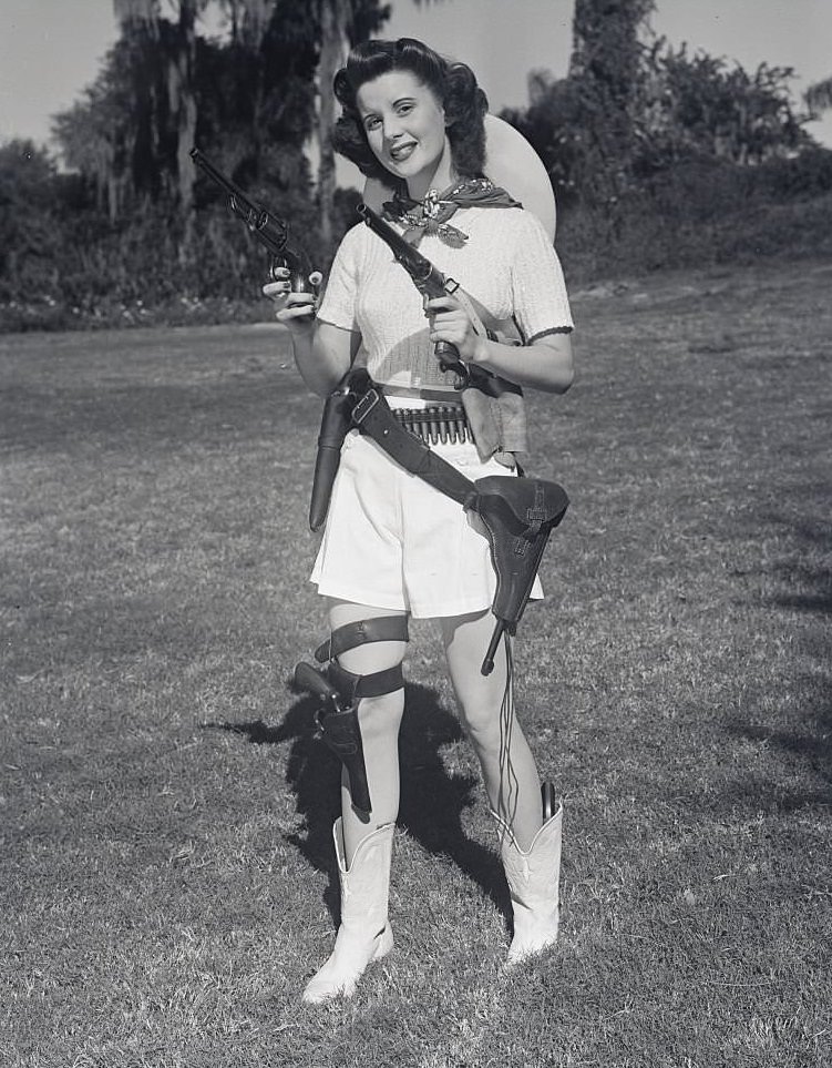 #111 Woman in Cowgirl Outfit to Entertain, at Cypress Gardens, Florida.