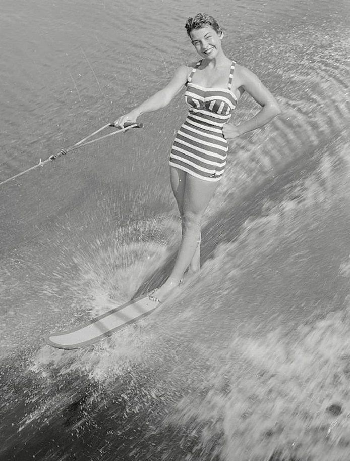 #39 Shirley Dease makes it look easy as she turns up for the water ski show at Cypress Gardens. Needless to say the show is always a hit.