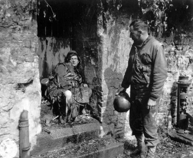 #14 A dead German soldier seen in this June 1944 photo