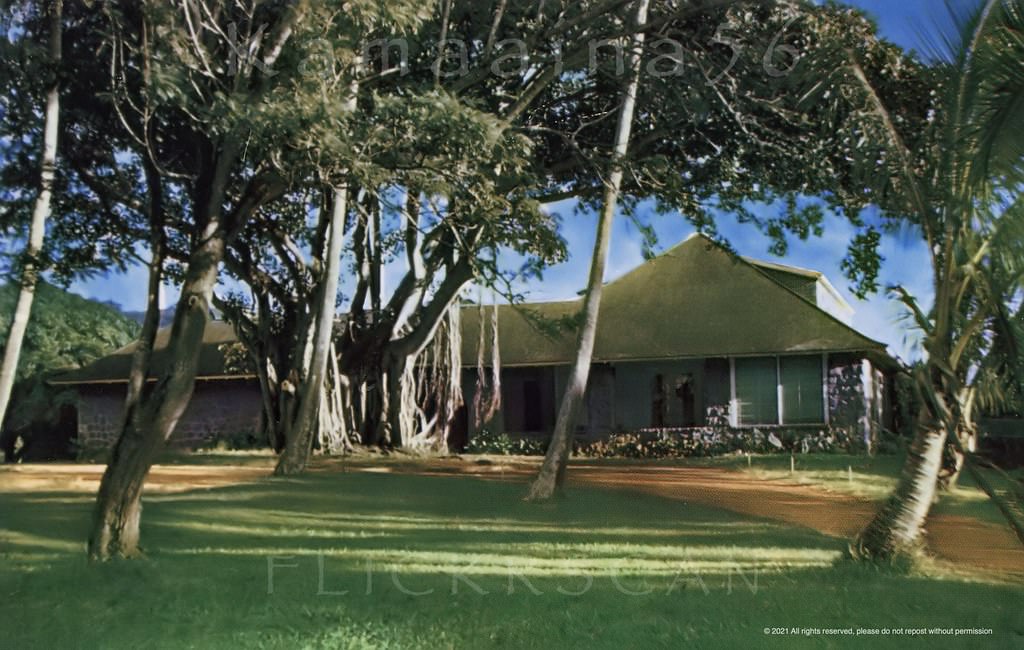 #58 Small religious college on Manoa Road, just mauka of the University of Hawaii, 1950s.