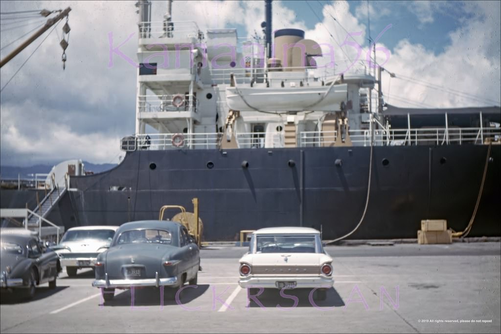 #66 Freighter at Honolulu Harbor, 1963