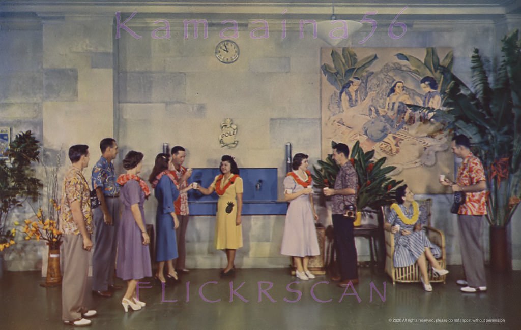 #125 Hawaiian Pineapple Lobby, 1951.