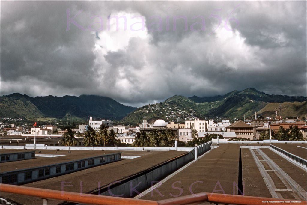 #6 Honolulu Harbor Mauka, 1961.