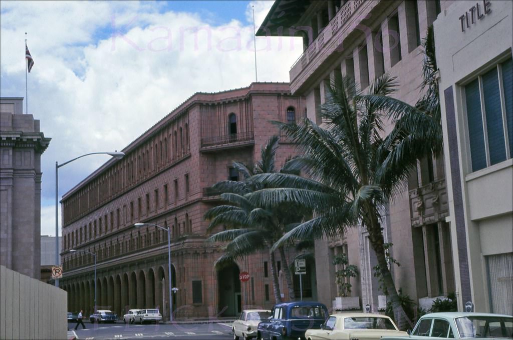 #101 Merchant Street at Bishop, 1966.