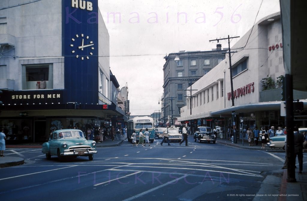 #108 Hotel Street at Fort Honolulu, 1960.
