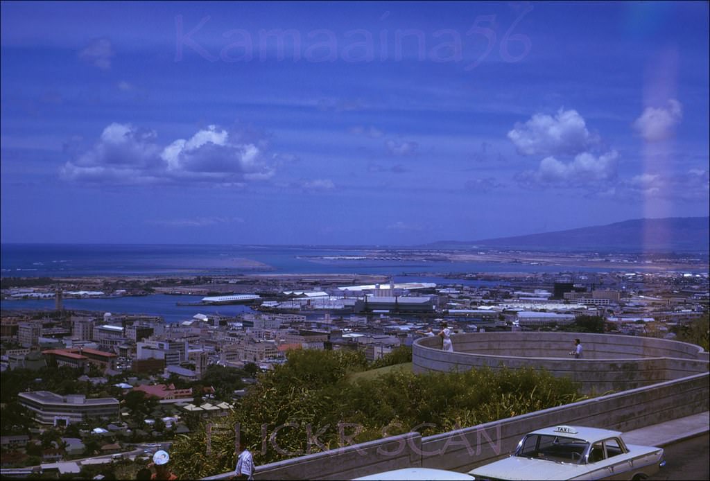 #10 Overlooking Honolulu south to the harbor and west out to the Ewa plain, 1961