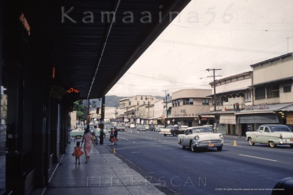 #191 North King at Aala Honolulu 1959.