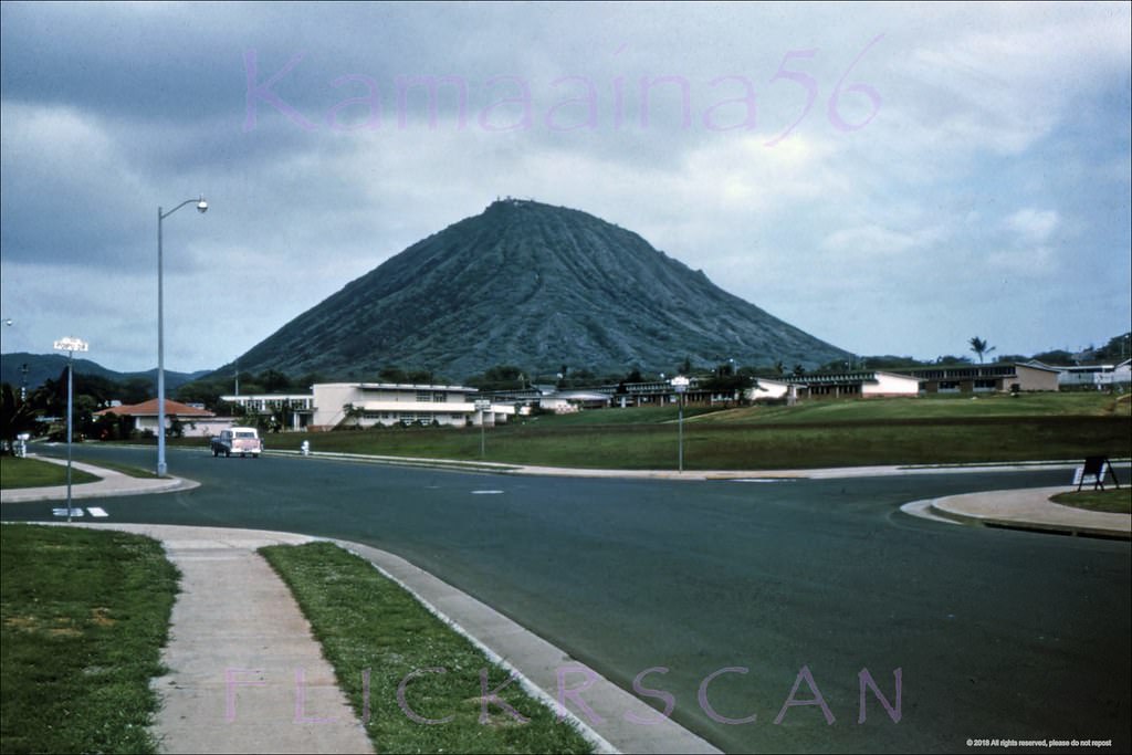 #126 Koko Crater from Portlock, 1960s.