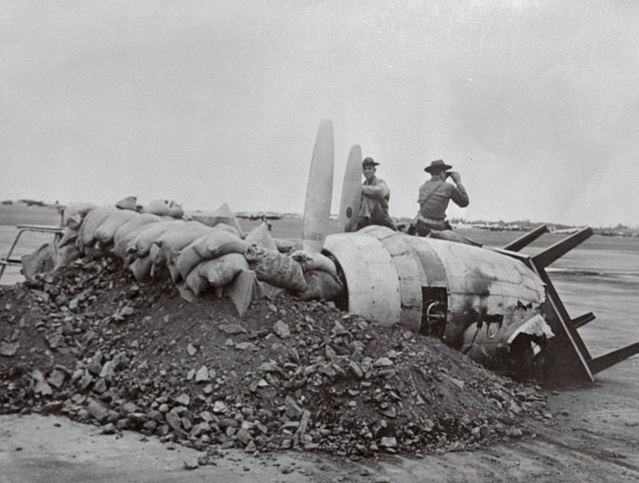 #125 Soldiers Looking out of Hickam Field Trench.