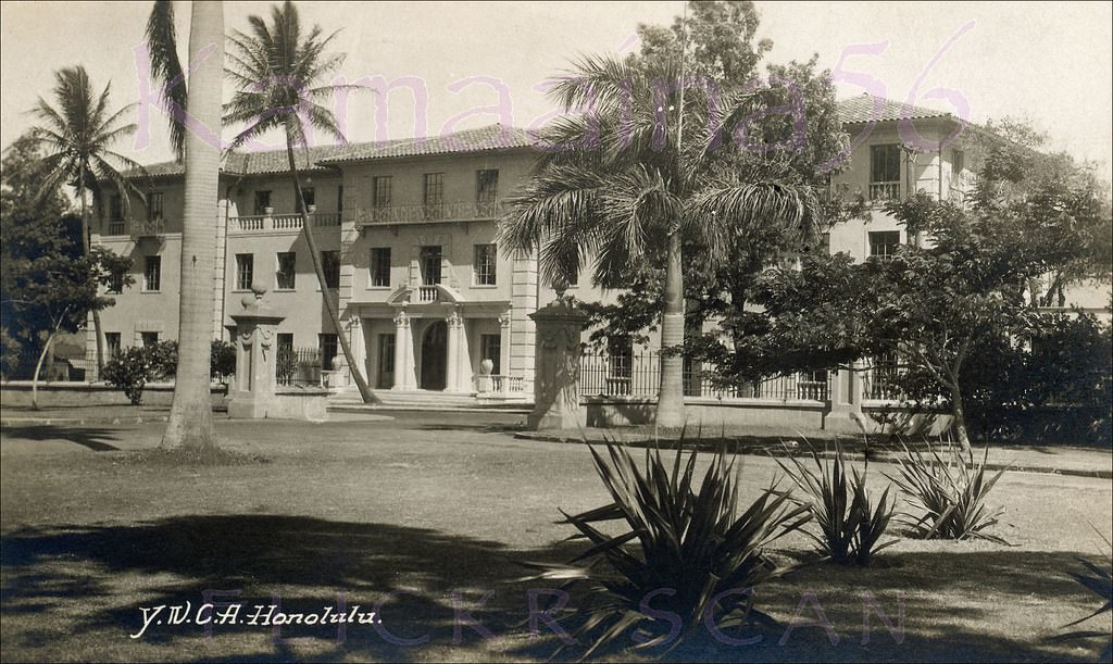 #6 The Honolulu YWCA on Richards Street between Hotel and King Streets in downtown Honolulu, next to the State Capitol District, 1940